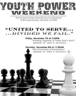 Youth Power Weekend, 

11/7-8, Dr.Mark McCleary ...click for more information.